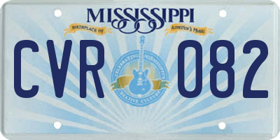 MS license plate CVR082