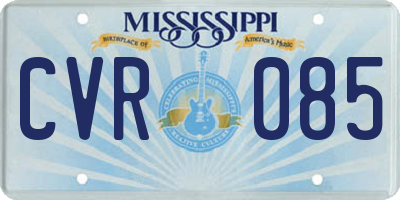 MS license plate CVR085