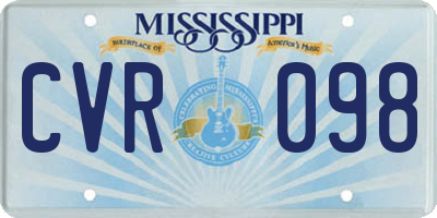 MS license plate CVR098