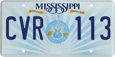 MS license plate CVR113