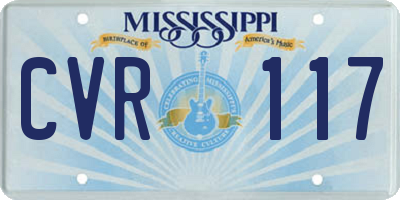 MS license plate CVR117