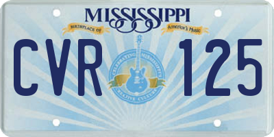 MS license plate CVR125