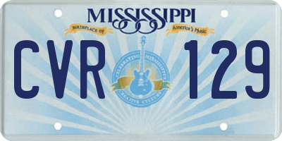 MS license plate CVR129