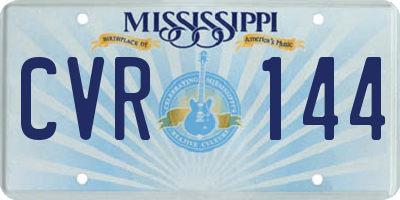 MS license plate CVR144