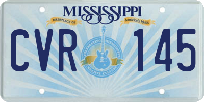 MS license plate CVR145