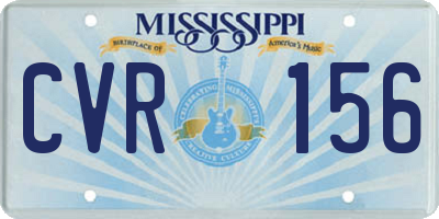 MS license plate CVR156