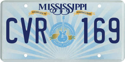 MS license plate CVR169