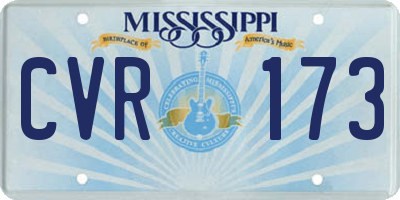 MS license plate CVR173