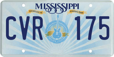 MS license plate CVR175