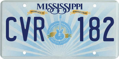 MS license plate CVR182