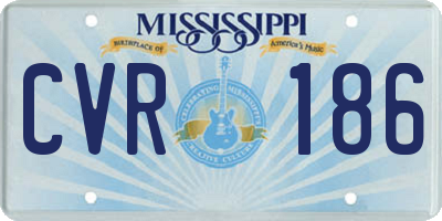 MS license plate CVR186