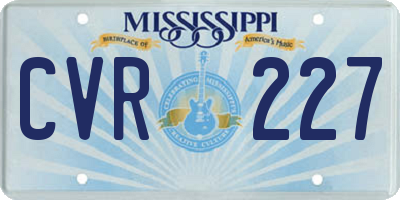 MS license plate CVR227