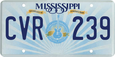 MS license plate CVR239