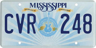 MS license plate CVR248