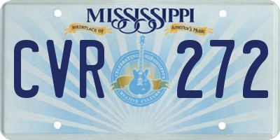 MS license plate CVR272