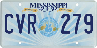 MS license plate CVR279