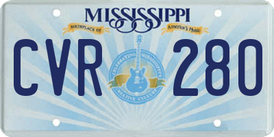 MS license plate CVR280