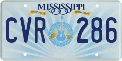 MS license plate CVR286