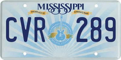 MS license plate CVR289