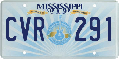 MS license plate CVR291