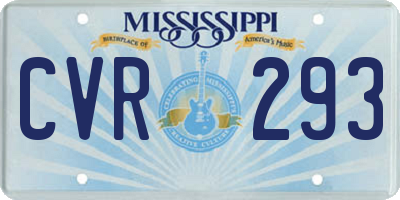 MS license plate CVR293