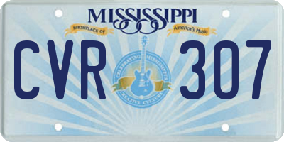 MS license plate CVR307