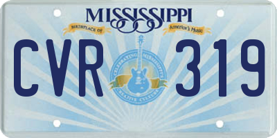 MS license plate CVR319