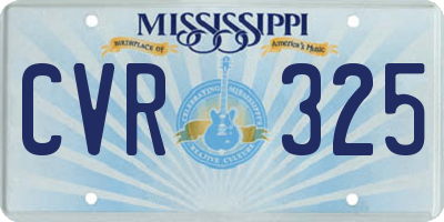 MS license plate CVR325