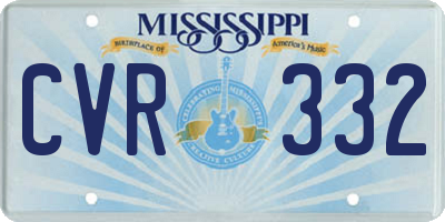 MS license plate CVR332