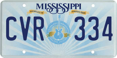 MS license plate CVR334