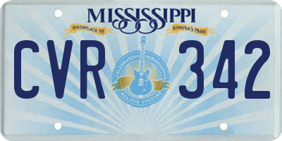 MS license plate CVR342