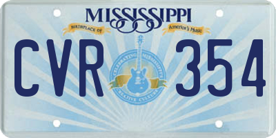 MS license plate CVR354