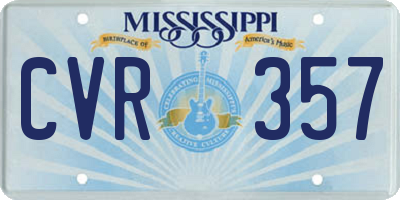 MS license plate CVR357