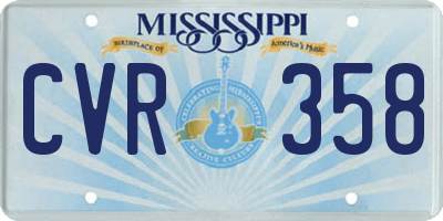 MS license plate CVR358