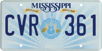 MS license plate CVR361