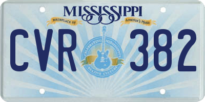 MS license plate CVR382