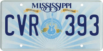 MS license plate CVR393