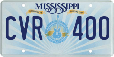 MS license plate CVR400