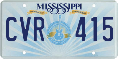 MS license plate CVR415