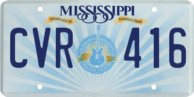 MS license plate CVR416