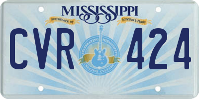 MS license plate CVR424