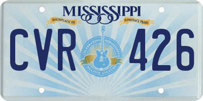 MS license plate CVR426