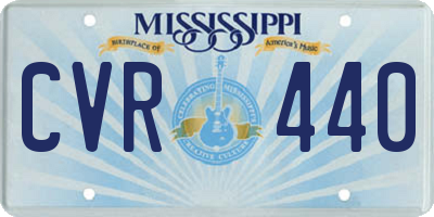 MS license plate CVR440