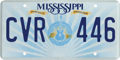 MS license plate CVR446