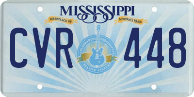 MS license plate CVR448