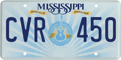 MS license plate CVR450