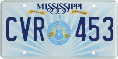MS license plate CVR453
