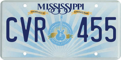 MS license plate CVR455