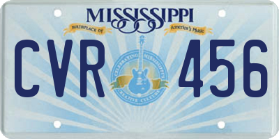 MS license plate CVR456