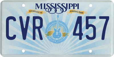 MS license plate CVR457